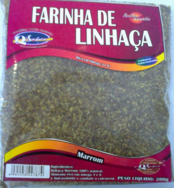 farinha de linhaça marrom Q. Sabor
